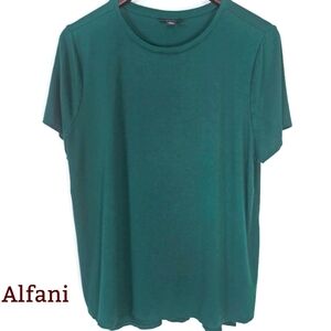 Alfani | Beautiful Shade of Forest Green Short Sleeve Top Size L